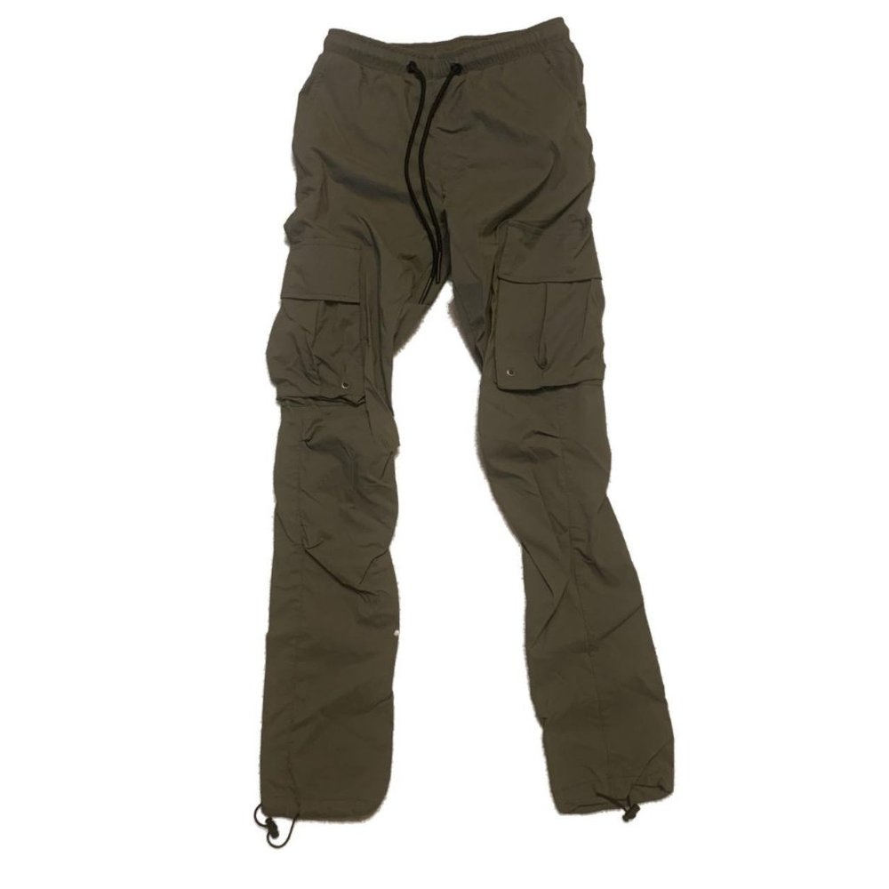 MENS S - Green khaki camo cargo joggers - Lightweight and great for spring